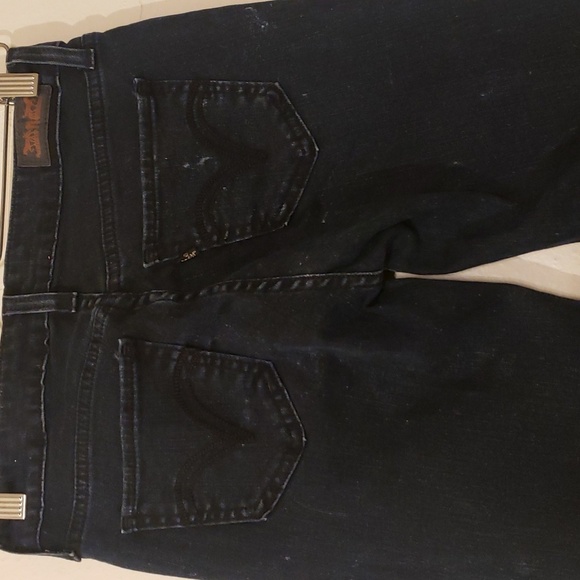 Women’s Juniors Levis 535 Legging Jeans Dark Acid Wash - Picture 4 of 7